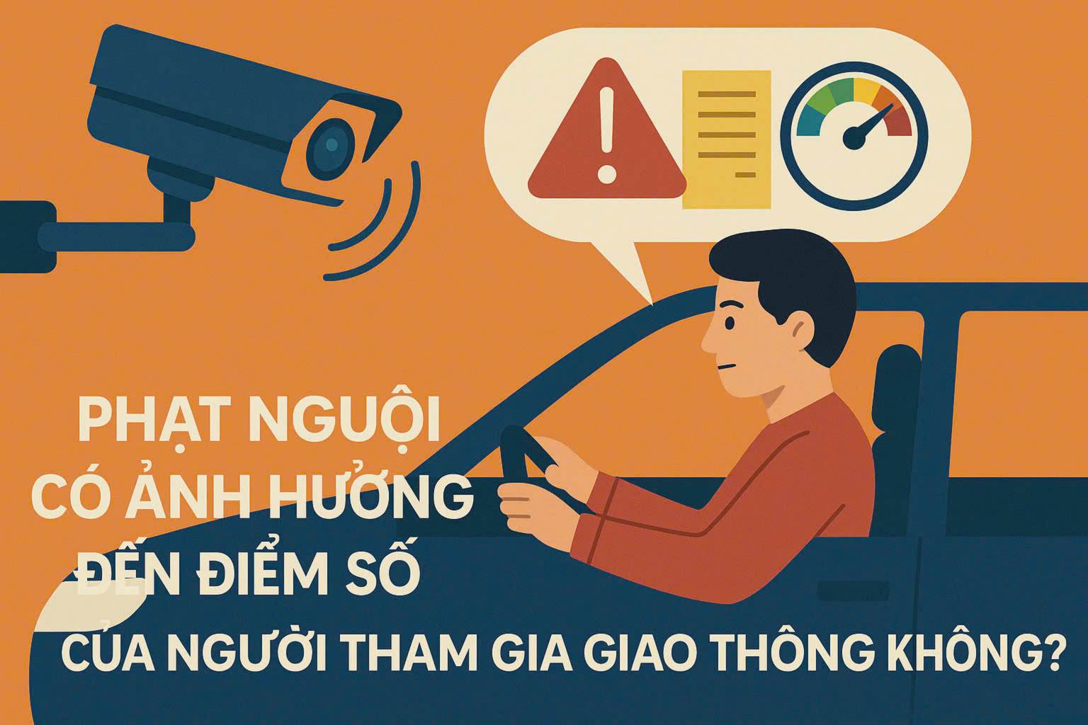 Phạt nguội có ảnh hưởng thế nào đến điểm số của người tham gia giao thông không?