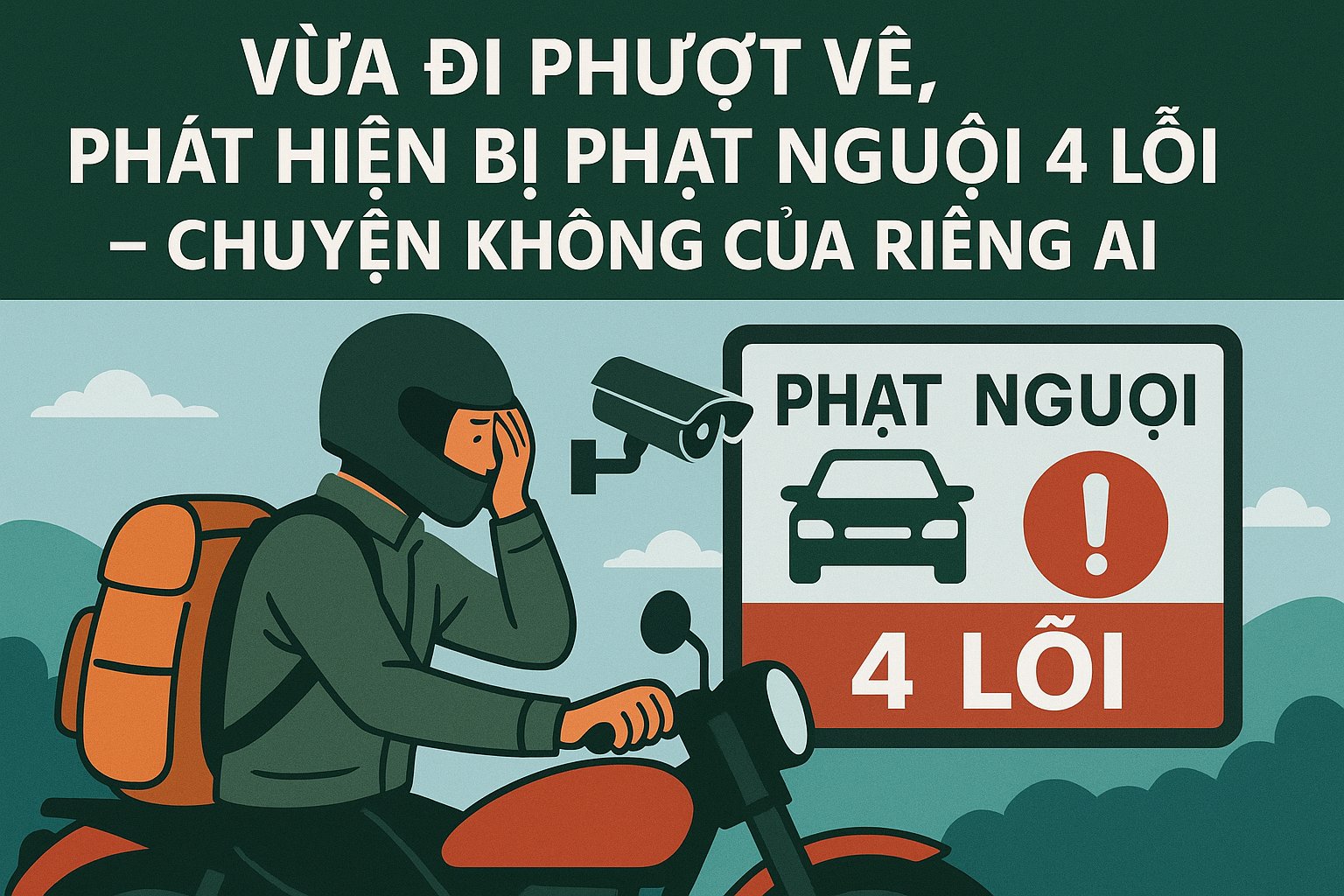 Vừa đi phượt về phát hiện bị phạt nguội 4 lỗi - Chuyện không của riêng ai 800x500